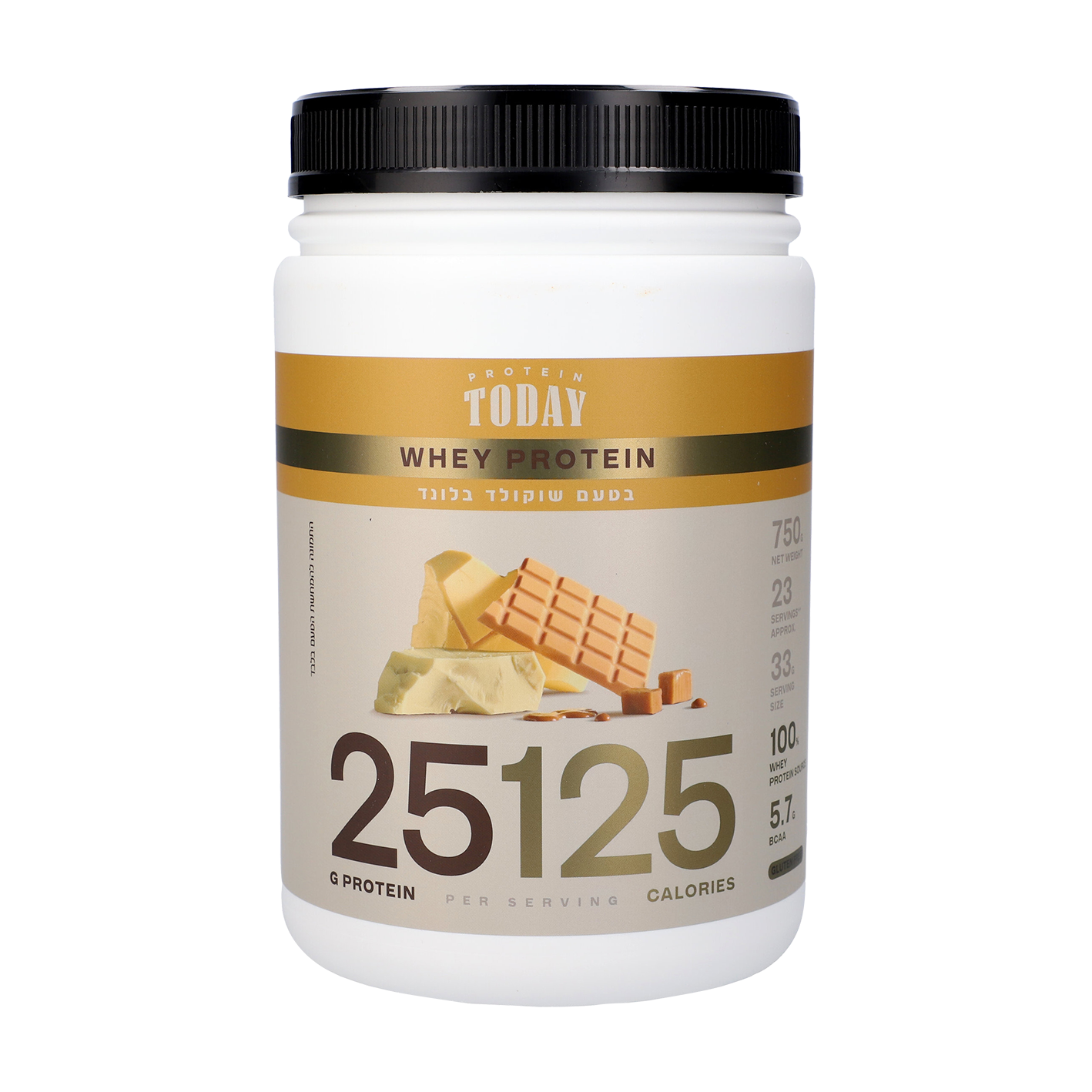 אבקת חלבון בטעם שוקולד בלונד